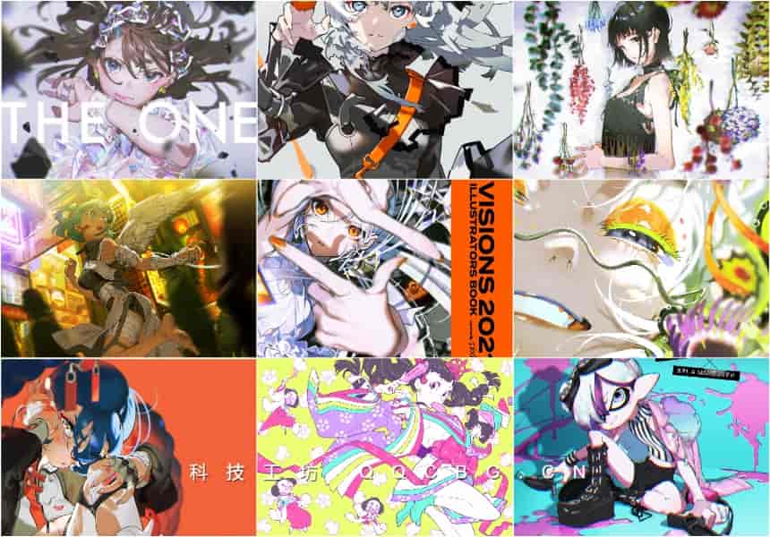 1734+米山舞各平台作品周边插画封面游戏动画太太生活杂图